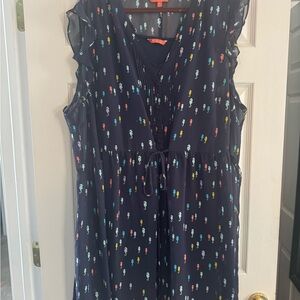 Modcloth Navy Dress with Multicolor Seahorse Print